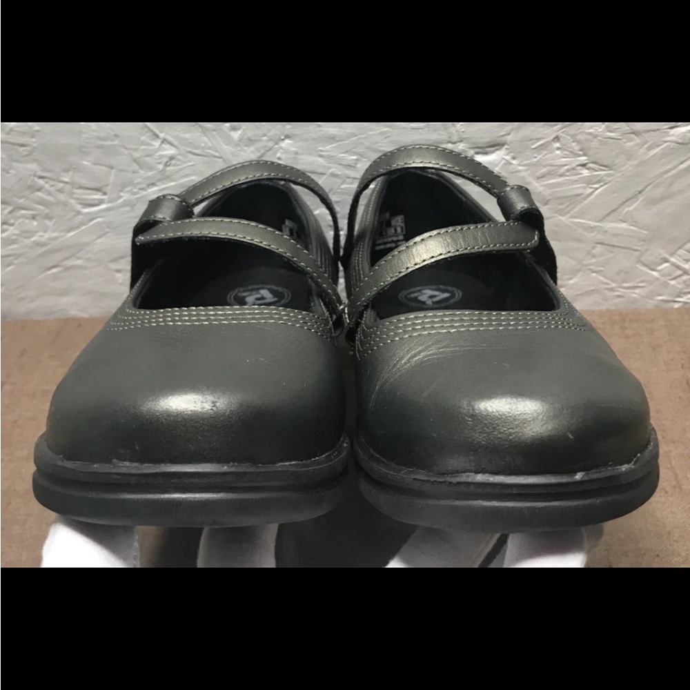 Apex Petals Janice Women's Mary Jane Pewter Leather Size 6W with Propet Inserts - Picture 5 of 14